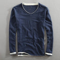 Paul | Men's V-Neck Long-Sleeve Jumper, Elegant Casual Jumper | My Sweet Wardrobe | Blue