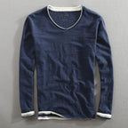Paul | Men's V-Neck Long-Sleeve Jumper, Elegant Casual Jumper | My Sweet Wardrobe | Blue