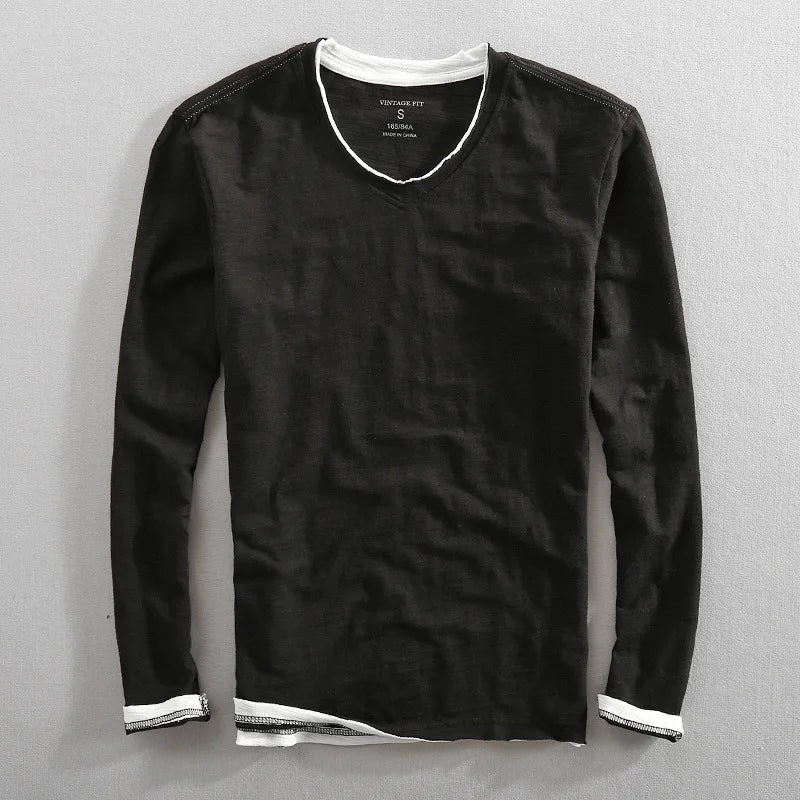 Paul | Men's V-Neck Long-Sleeve Jumper, Elegant Casual Jumper | My Sweet Wardrobe | Blue