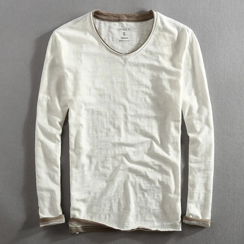 Paul | Men's V-Neck Long-Sleeve Jumper, Elegant Casual Jumper | My Sweet Wardrobe | Blue