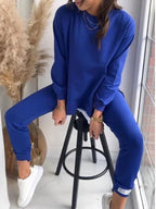 Penelope | Women's Oversized Two-Piece Lounge Set, Tapered Joggers | My Sweet Wardrobe | Orange