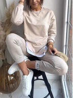 Penelope | Women's Oversized Two-Piece Lounge Set, Tapered Joggers | My Sweet Wardrobe