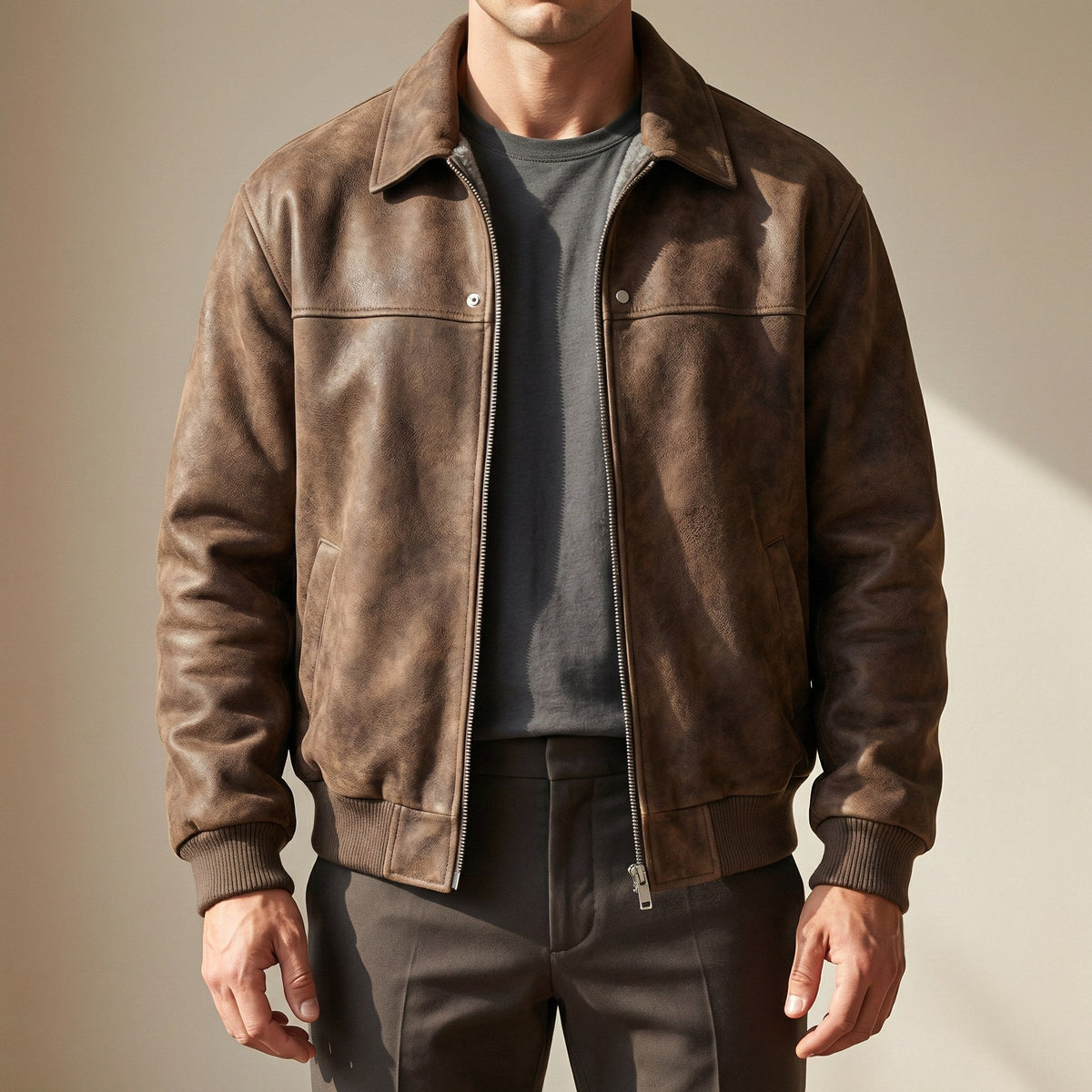 Peter | Men's Lambskin Leather Jacket, Tailored Smart Jacket | My Sweet Wardrobe