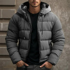 Philip | Men's Hooded Quilted Puffer Jacket, Padded Autumn Coat | My Sweet Wardrobe