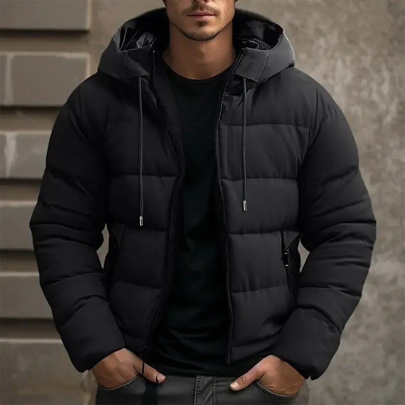 Philip | Men's Hooded Quilted Puffer Jacket, Padded Autumn Coat | My Sweet Wardrobe