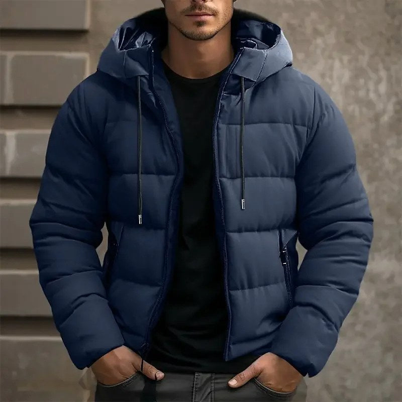 Philip | Men's Hooded Quilted Puffer Jacket, Padded Autumn Coat | My Sweet Wardrobe