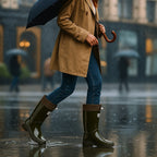 Phoebe | Women's Waterproof Rubber Boots, Adjustable Lace Rain Boots | My Sweet Wardrobe