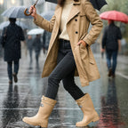 Phoebe | Women's Waterproof Rubber Boots, Adjustable Lace Rain Boots | My Sweet Wardrobe