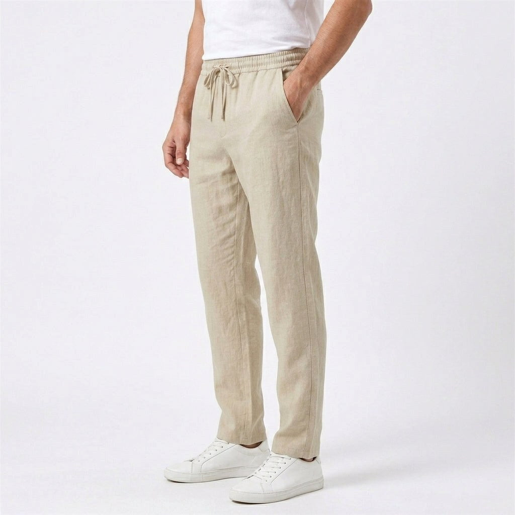 Peter | Men's Linen Trousers, Loose-Fit Summer Trousers | My Sweet Wardrobe