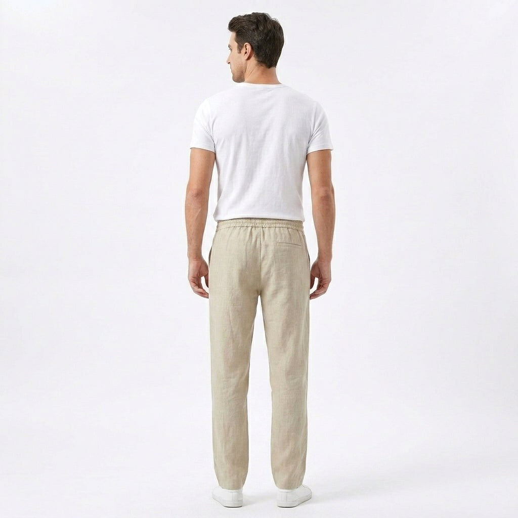 Peter | Men's Linen Trousers, Loose-Fit Summer Trousers | My Sweet Wardrobe