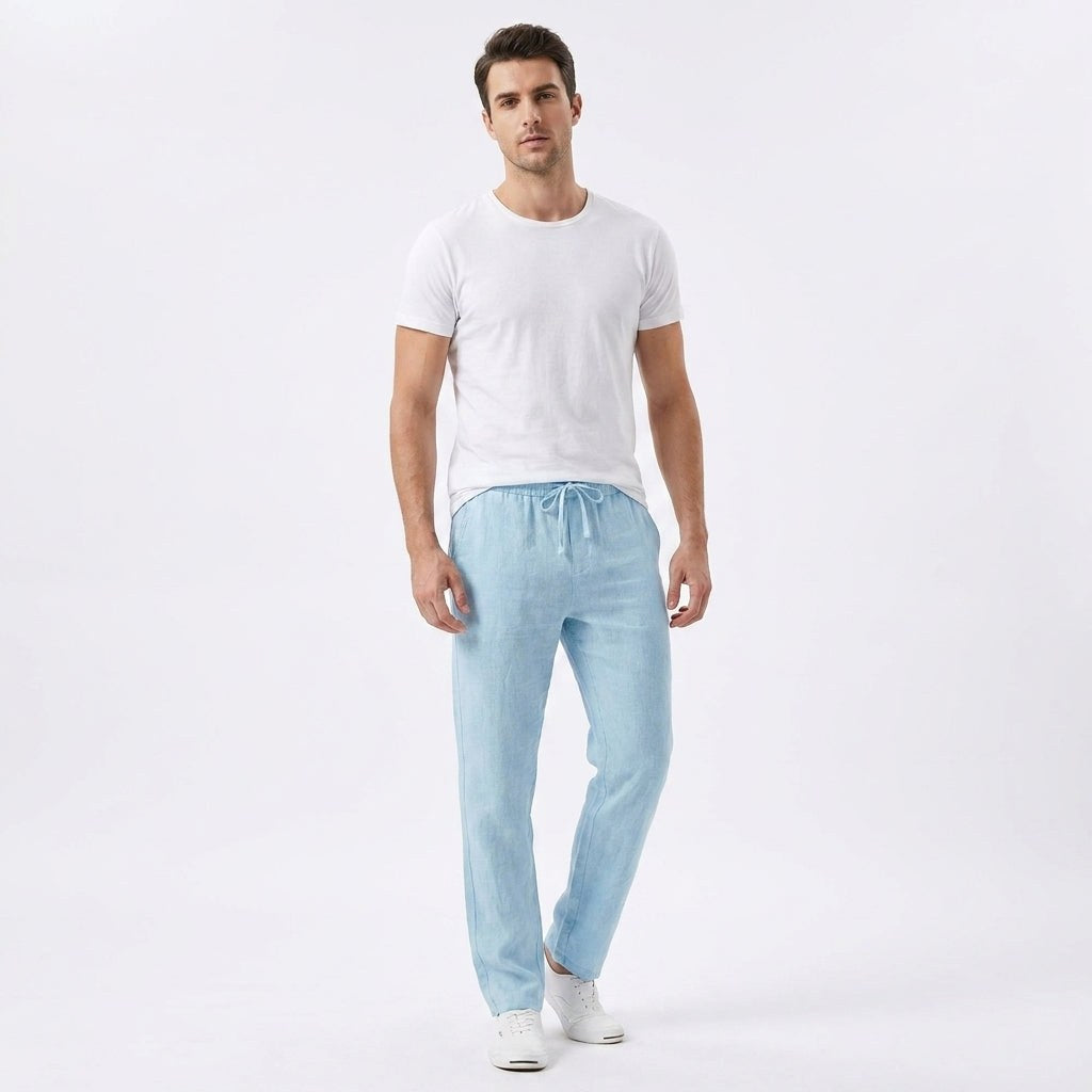 Peter | Men's Linen Trousers, Loose-Fit Summer Trousers | My Sweet Wardrobe