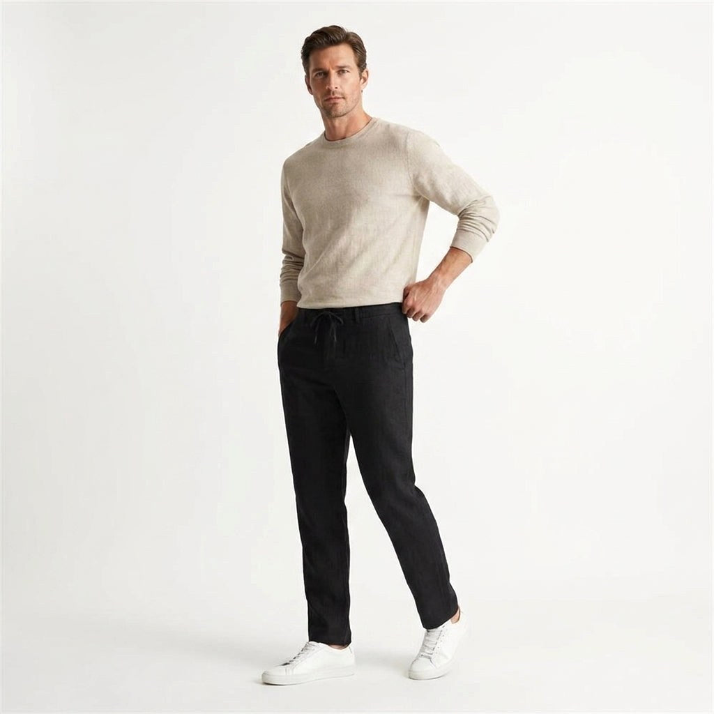 Peter | Men's Linen Trousers, Loose-Fit Summer Trousers | My Sweet Wardrobe