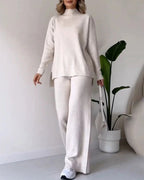 Poppy | Women's Two-Piece Knit Set with Cutout Detail, Lounge Set | My Sweet Wardrobe