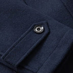 Preston | Men's Double Collar Wool Trench Coat, Tailored Business Coat | My Sweet Wardrobe