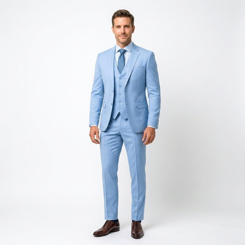 Preston | Elegant Three-Piece Men's Suit with Vest, Slim-Fit Suit | My Sweet Wardrobe