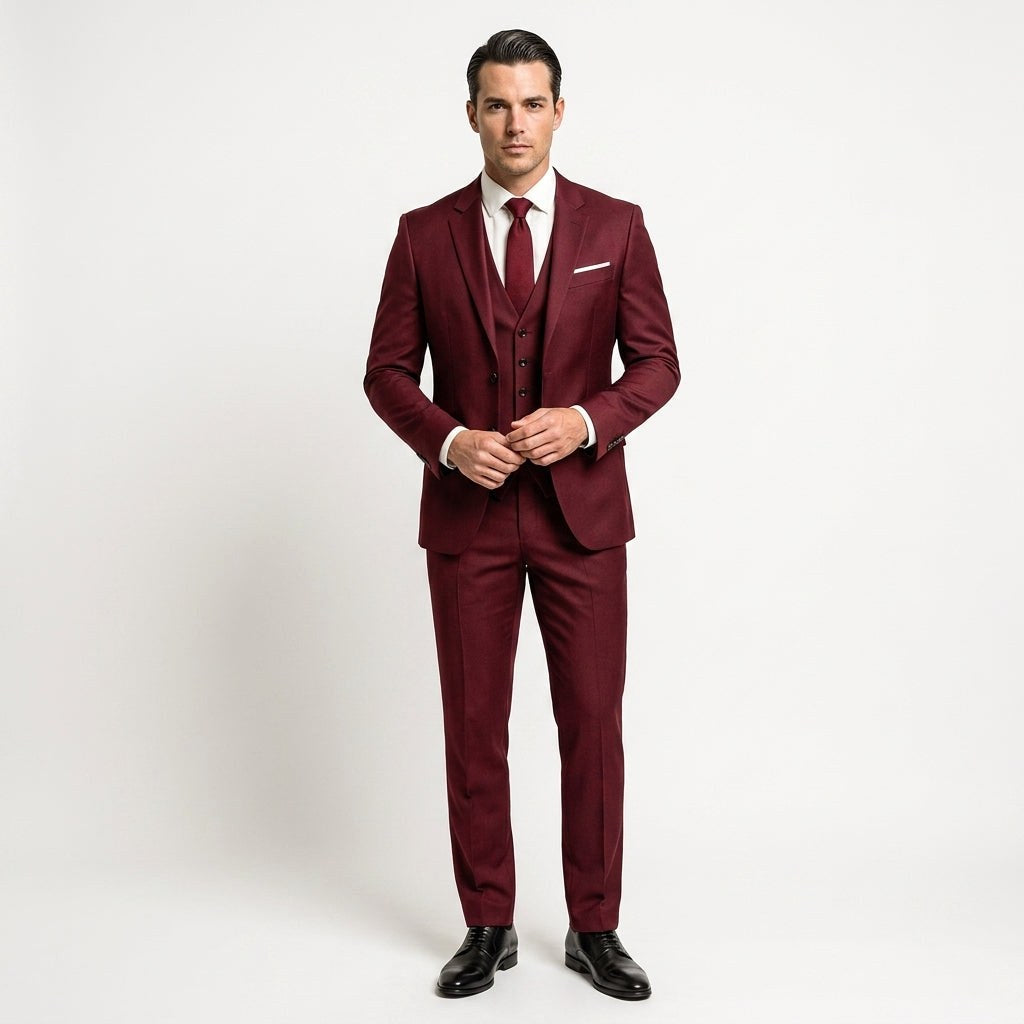 Preston | Elegant Three-Piece Men's Suit with Vest, Slim-Fit Suit | My Sweet Wardrobe