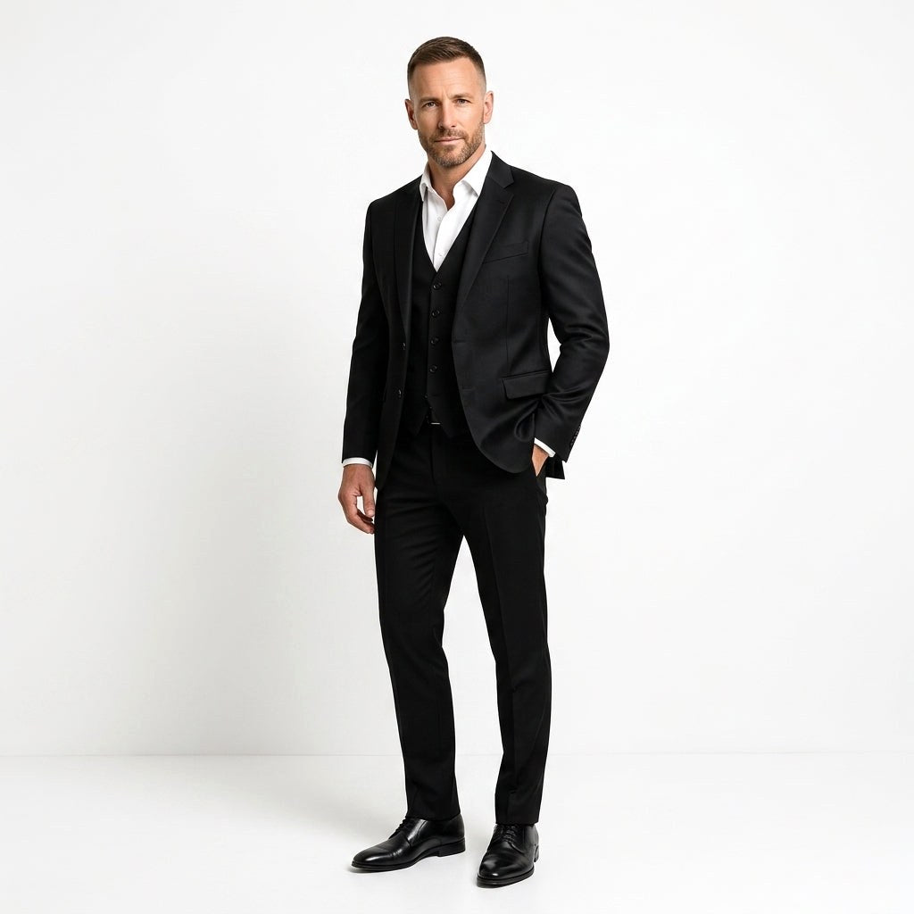 Preston | Elegant Three-Piece Men's Suit with Vest, Slim-Fit Suit | My Sweet Wardrobe