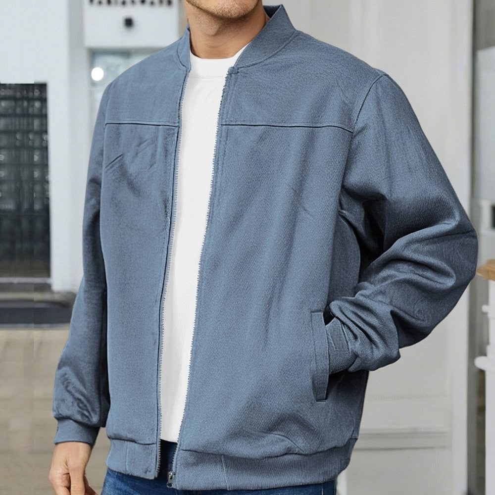 Ralph | Men's Suede Bomber Jacket – an Elegant Autumn Jacket | My Sweet Wardrobe