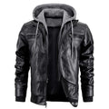Reginald | Women's Leather Hooded Winter Coat, Slim-Fit Autumn Coat | My Sweet Wardrobe