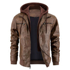 Reginald | Women's Leather Hooded Winter Coat, Slim-Fit Autumn Coat | My Sweet Wardrobe