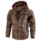 Reginald | Women's Leather Hooded Winter Coat, Slim-Fit Autumn Coat | My Sweet Wardrobe