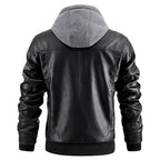 Reginald | Women's Leather Hooded Winter Coat, Slim-Fit Autumn Coat | My Sweet Wardrobe