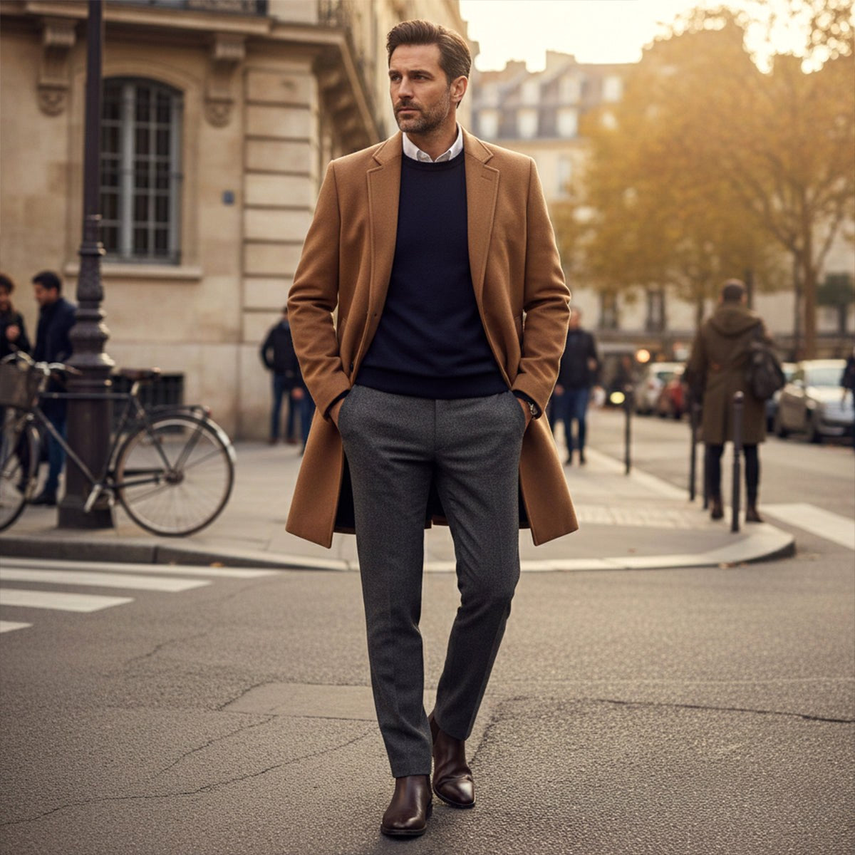Reid | Men's Tailored Long Coat, Smart Winter Coat | My Sweet Wardrobe