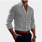 Reuben | Men's Striped Cotton Shirt, Classic Button Shirt | My Sweet Wardrobe