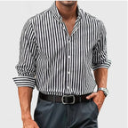 Reuben | Men's Striped Cotton Shirt, Classic Button Shirt | My Sweet Wardrobe