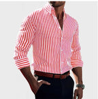 Reuben | Men's Striped Cotton Shirt, Classic Button Shirt | My Sweet Wardrobe