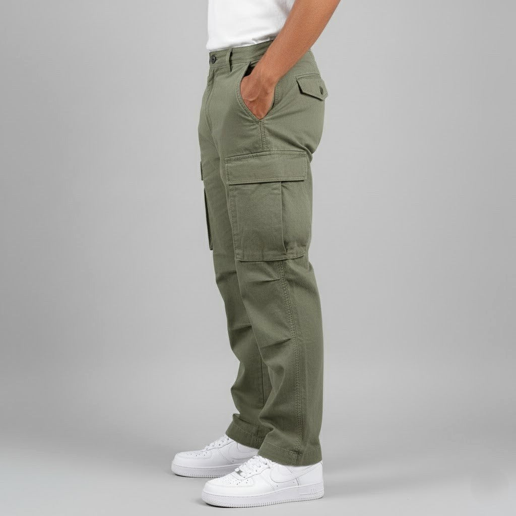 Rhys | Men's Cargo Trousers with Utility Pockets, Straight-Leg Work Trousers | My Sweet Wardrobe