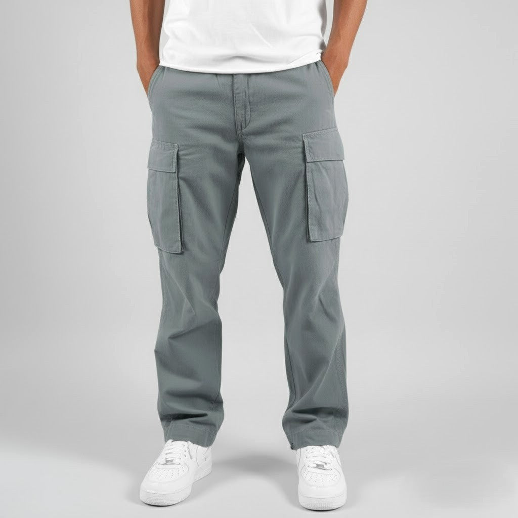 Rhys | Men's Cargo Trousers with Utility Pockets, Straight-Leg Work Trousers | My Sweet Wardrobe