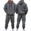 Robert | Men's Sporty Hooded Tracksuit, Warm Winter Set | My Sweet Wardrobe | Dark Grey