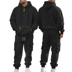 Robert | Men's Sporty Hooded Tracksuit, Warm Winter Set | My Sweet Wardrobe | Dark Grey