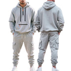 Robert | Men's Sporty Hooded Tracksuit, Warm Winter Set | My Sweet Wardrobe | Dark Grey