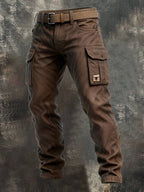 Rolf | Men's Cotton Canvas Trousers with Insulated Lining, Utility Work Trousers | My Sweet Wardrobe