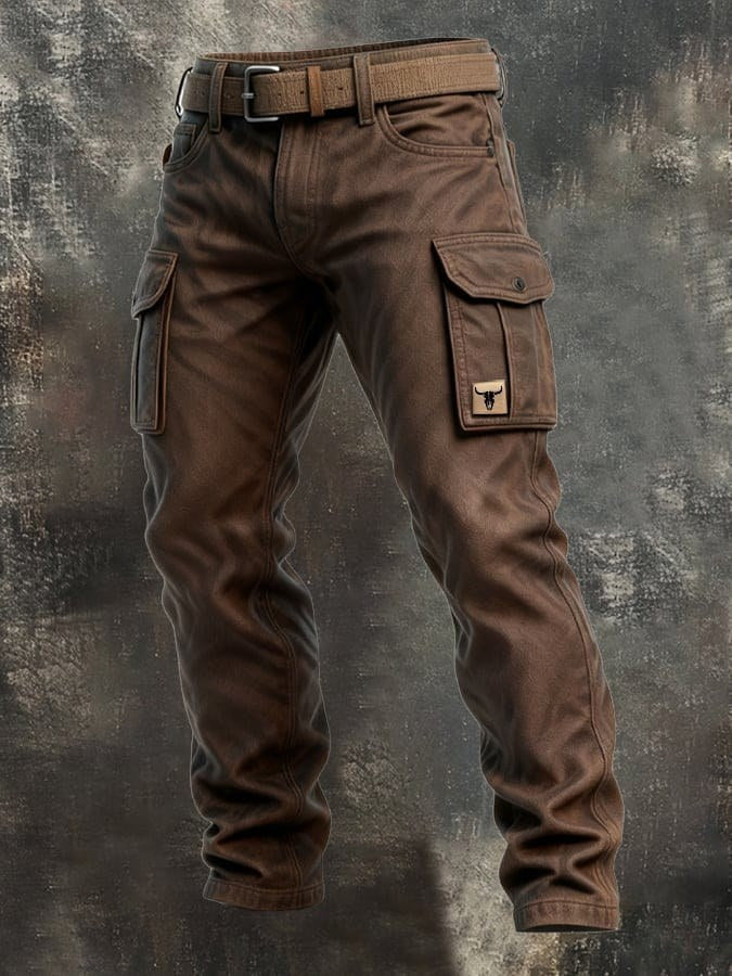 Rolf | Men's Cotton Canvas Trousers with Insulated Lining, Utility Work Trousers | My Sweet Wardrobe