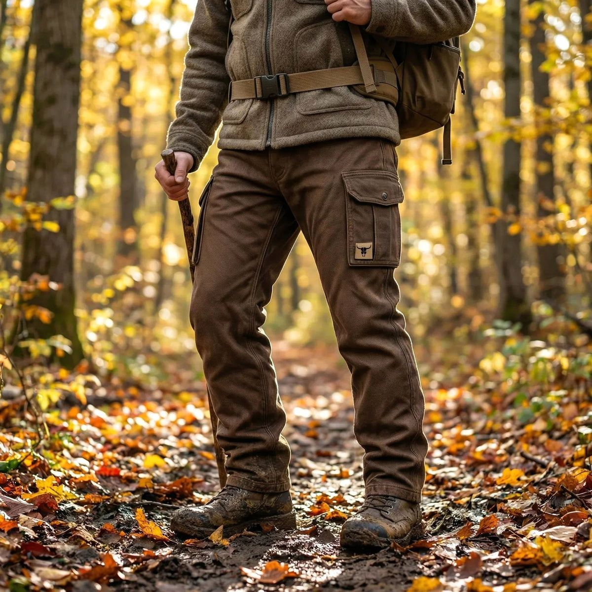 Rolf | Men's Cotton Canvas Trousers with Insulated Lining, Utility Work Trousers | My Sweet Wardrobe