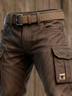 Rolf | Men's Cotton Canvas Trousers with Insulated Lining, Utility Work Trousers | My Sweet Wardrobe