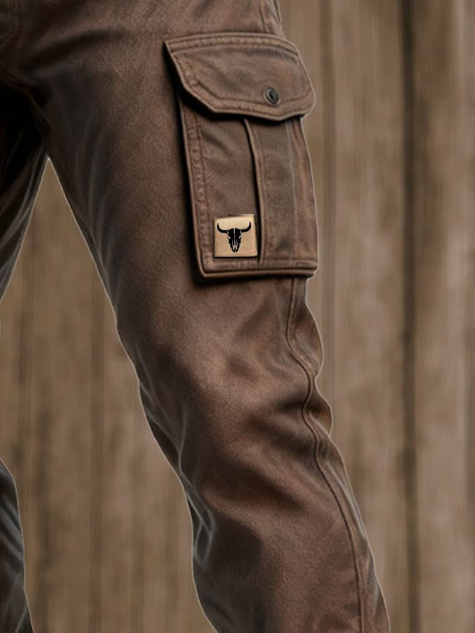 Rolf | Men's Cotton Canvas Trousers with Insulated Lining, Utility Work Trousers | My Sweet Wardrobe