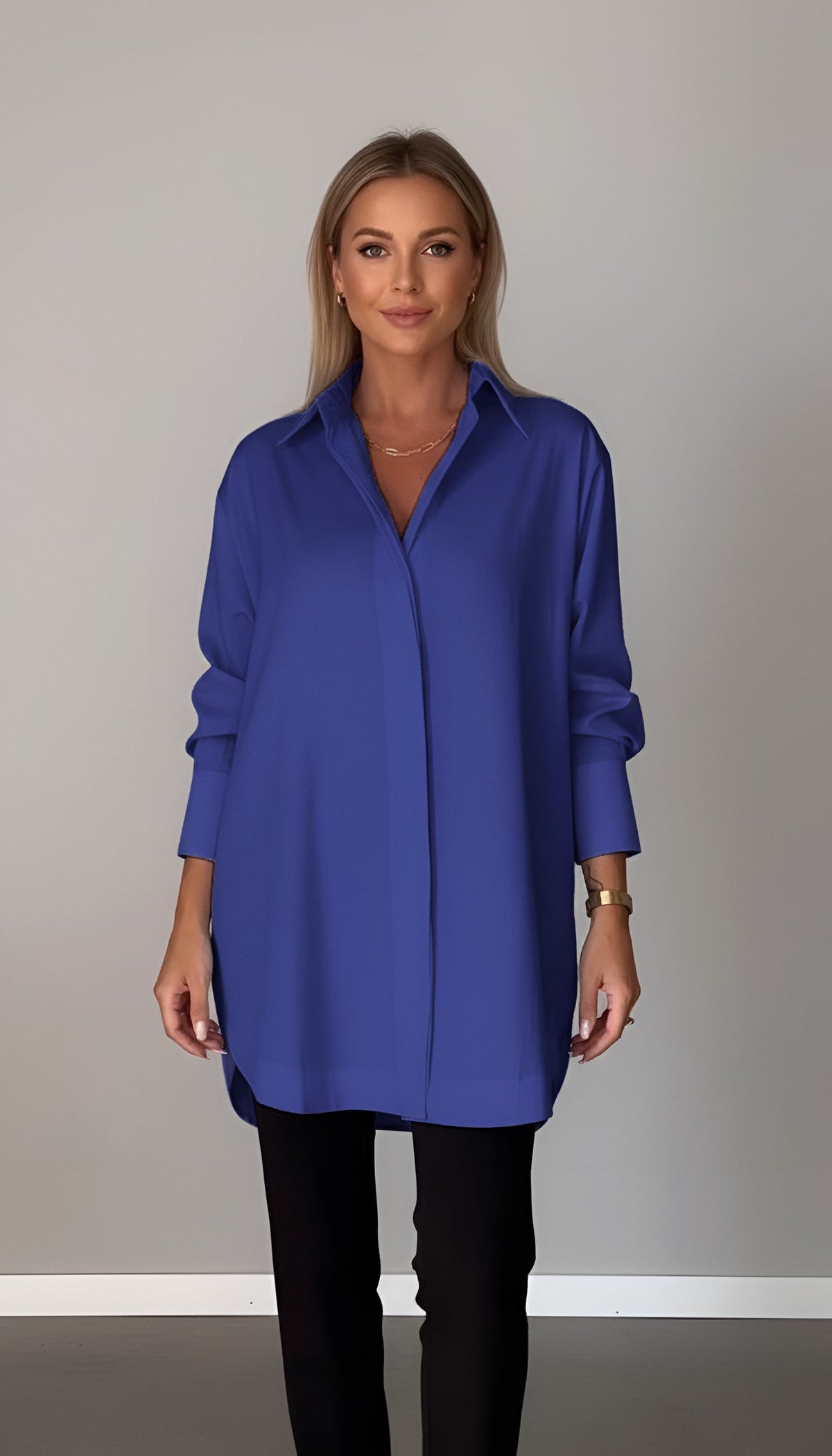 Romane | Women's Oversized Cotton Shirt, Button-Front Blouse | My Sweet Wardrobe