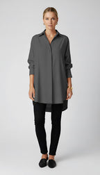 Romane | Women's Oversized Cotton Shirt, Button-Front Blouse | My Sweet Wardrobe
