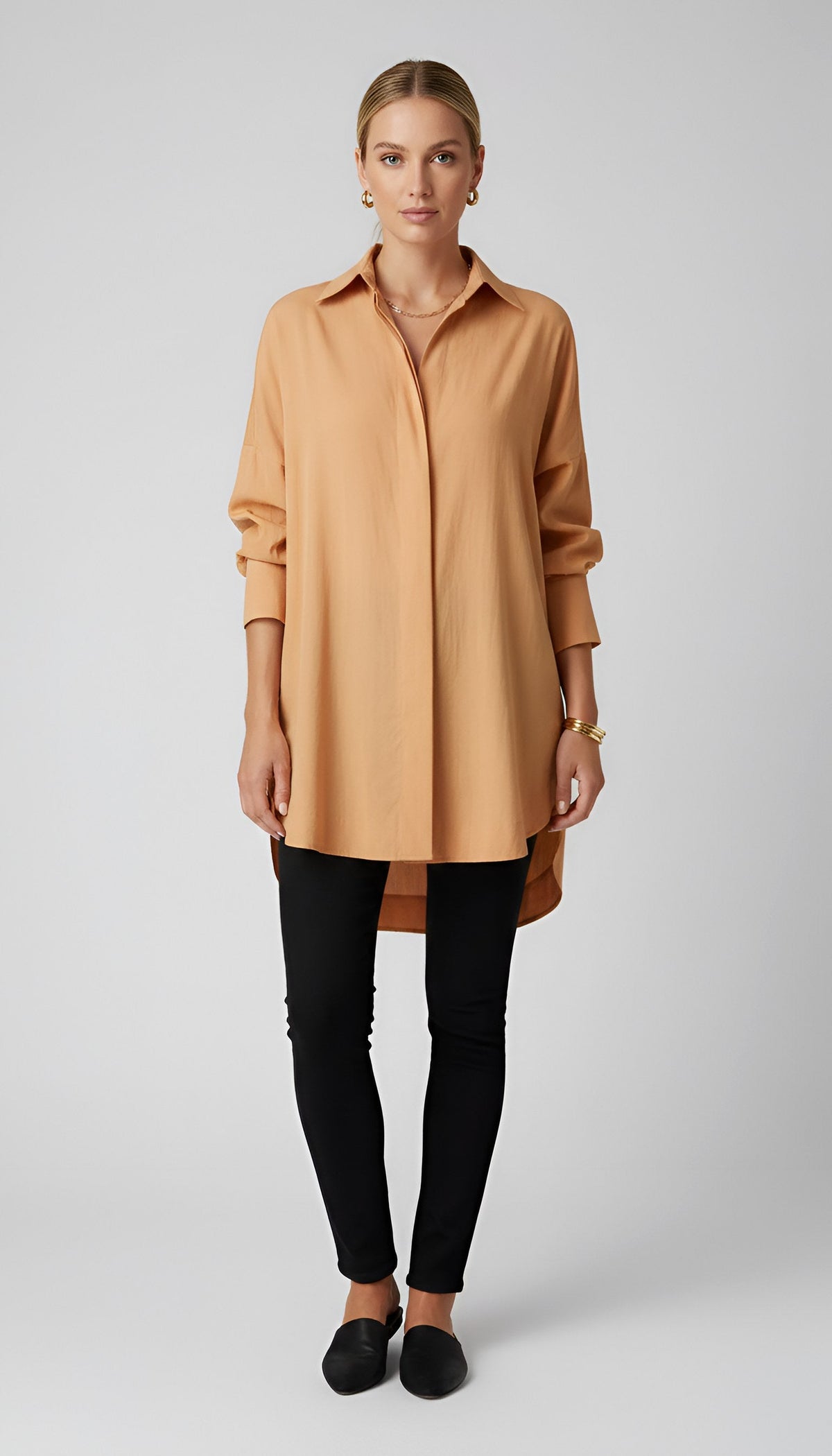Romane | Women's Oversized Cotton Shirt, Button-Front Blouse | My Sweet Wardrobe