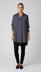 Romane | Women's Oversized Cotton Shirt, Button-Front Blouse | My Sweet Wardrobe