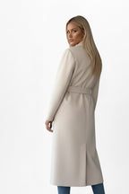 Roseline | Women's Double-Breasted Long Coat, Tailored Autumn Coat | My Sweet Wardrobe | Black