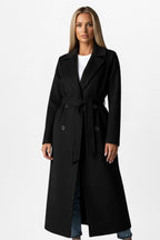 Roseline | Women's Double-Breasted Long Coat, Tailored Autumn Coat | My Sweet Wardrobe
