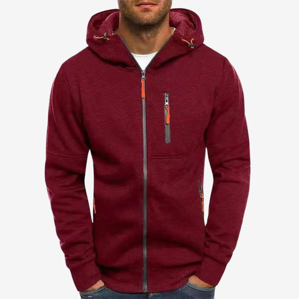 Ross | Men's Zip-Up Hoodie, Relaxed-Fit Autumn Jumper | My Sweet Wardrobe
