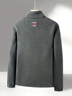 Rudolf | Men's Fleece Jacket with Collar, Outdoor Fleece Jacket | My Sweet Wardrobe | Red