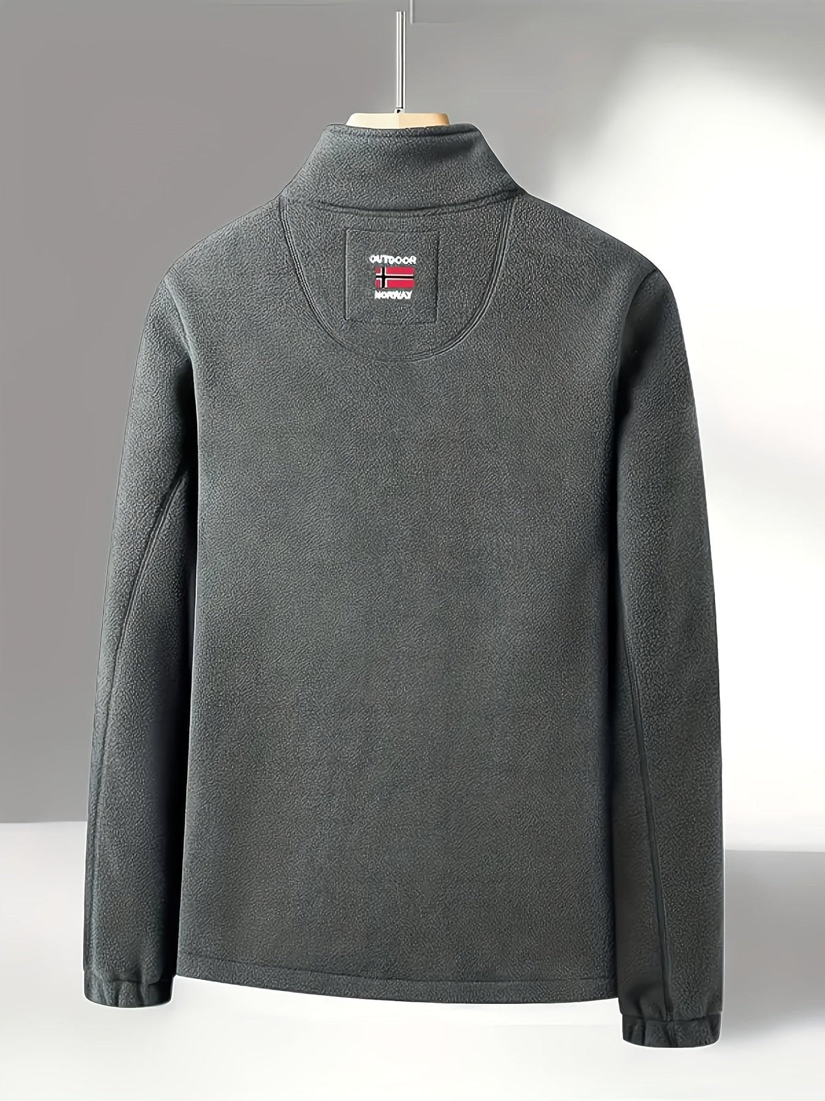 Rudolf | Men's Fleece Jacket with Collar, Outdoor Fleece Jacket | My Sweet Wardrobe | Red