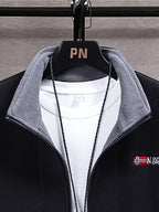 Rudolf | Men's Fleece Jacket with Collar, Outdoor Fleece Jacket | My Sweet Wardrobe | Grey